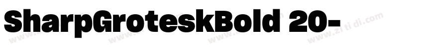 SharpGroteskBold 20字体转换
